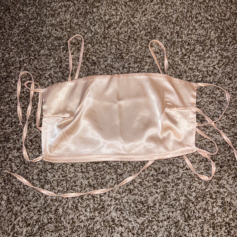 Satin Cropped Top